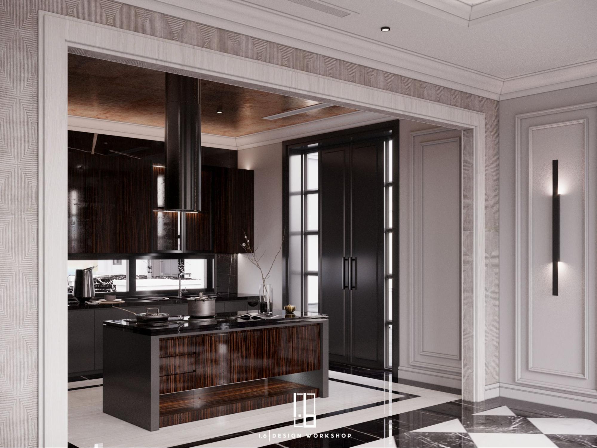 Thiết kế nội thất phong cách tân cổ điển không có nhiều chi tiết rườm ra, hoa văn