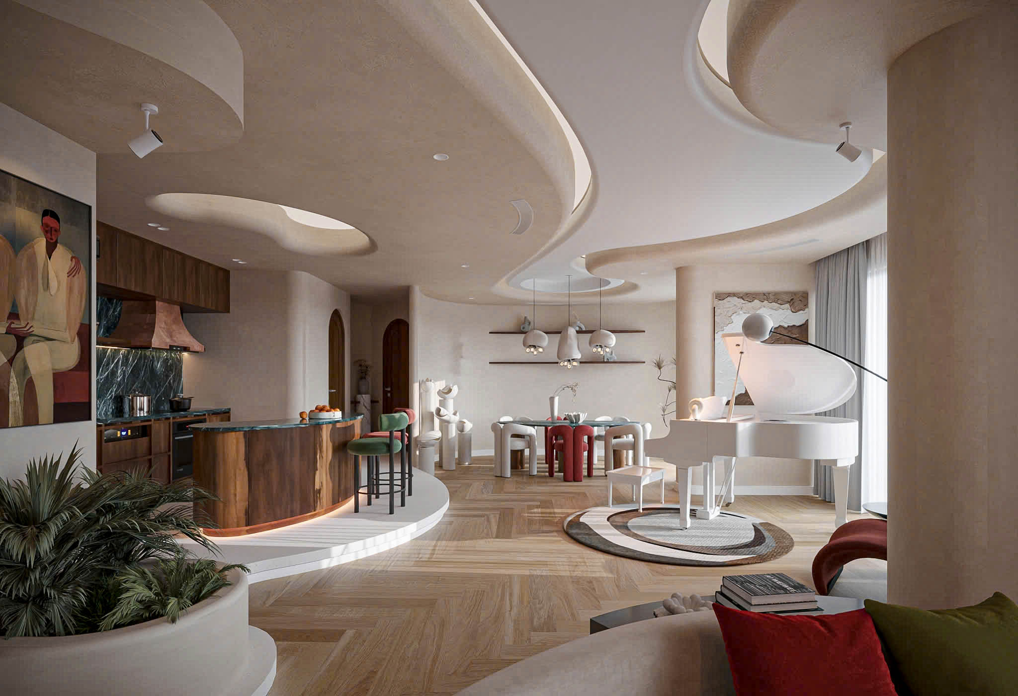 Phong cách nội thất Wabi Sabi giúp gia chủ đắm chìm trong vẻ đẹp nguyên sơ đầy tinh tế